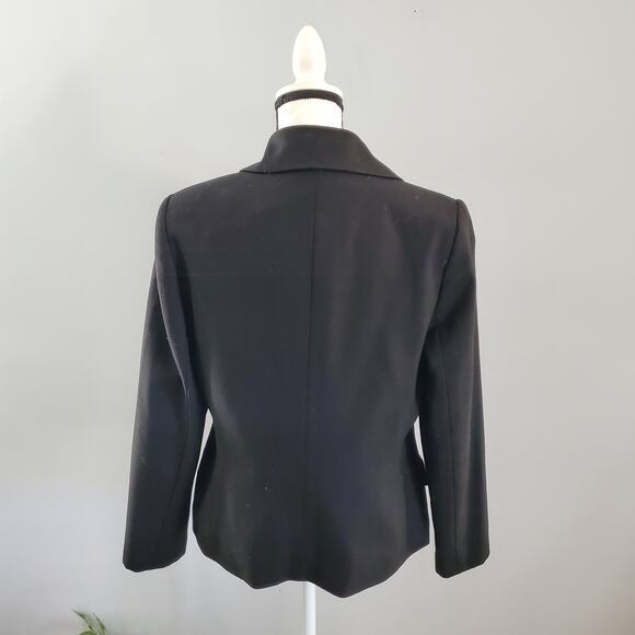 Harve Bernard Vintage Wool Black Zip Up Jacket 12 - Picture 2 of 6